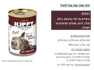 קיפי מעדן פטה עגל לחתול 400 ג'