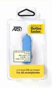 מטען רכב USB בעל 2 כניסות  ATS