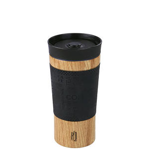 ספל תרמי חם/קר דמוי עץ עם חבק סיליקון גימיק מתנות