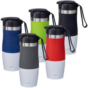 ספל טרמי לבן מט עם חבק סיליקון דגם ריבר