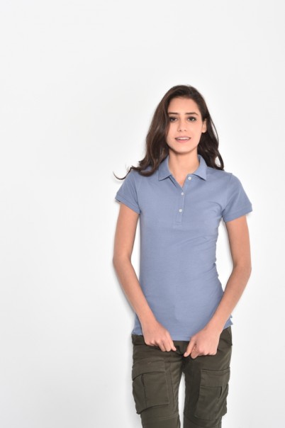פולו נשים פטרול עם כפתורים 
