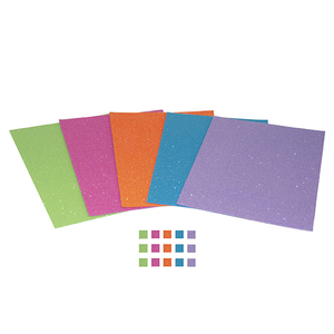 סול גליטר דביק 1/1 ס"מ 5 צבעים נאון גודל A4