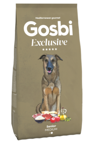 אוכל לכלבים | גוסבי - מדיום סניור - עוף , דגים וכבש 12 ק