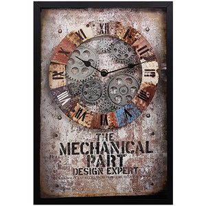 שעון קיר גלגלי שיניים דגם THE MECHANICAL