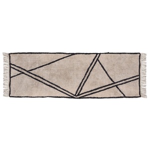 שטיח כותנה שייפס 200x70 ס"מ - שחור/טבעי 471952