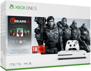 XBOX ONE S PAL 1TB - אקס בוקס וואן סלים 1 טרהבייט כולל 5 משחקי GEARS OF WAR - אחריות יבואן רשמי מיקרוסופט ישראל