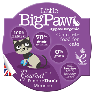 שימורים לחתולים | שימורי ביג פאו גורמה - פטה ברווז 85 גרם 