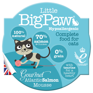 שימורים לחתולים | שימורי ביג פאו גורמה - פטה סלמון 85 גרם 