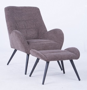 טרנטינו כורסת אירוח מעוצבת + הדום - רגל שחורה ריפוד בד שחור מיליון כסאות