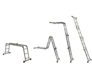 סולם אלומיניום מפרקי 4X4 גובה 4.60 מ