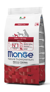 מונג' MONGE מיני אדולט עוף 3 ק"ג
