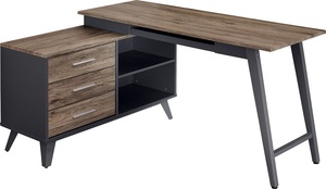 פסי - שולחן מחשב כולל שלוחה רתומה משולבת ארגז מגירות ימין/שמאל מיליון כסאות