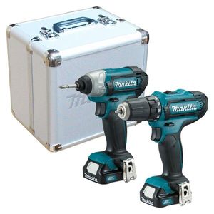 סט מברגה/מקדחה + מברגת אימפקט 10.8V CLX201SX  Makita