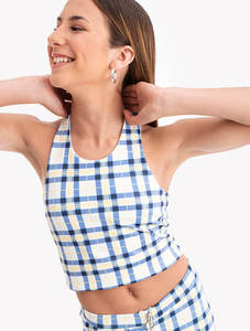 גופיית קולר משבצות