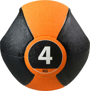 P2I110110 MEDICINE BALL 4KG COLOR OE/BK PURE כדור כח עם ידיות 4 ק"ג גומי
