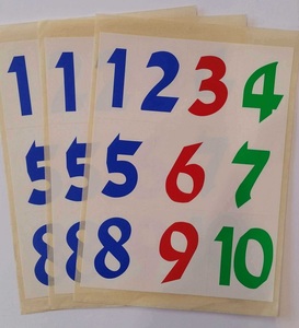 מדבקות מספרים 1/10 3דפים 