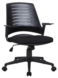 דדו כסא מנהל בסיס ניילון שחור בד שחור גב פלסטיק שחור מיליון כסאות