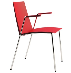 חץ כסא אורח עם ידיות פלסטיק ירוק שלד ניקל 4-רגליים מיליון כסאות