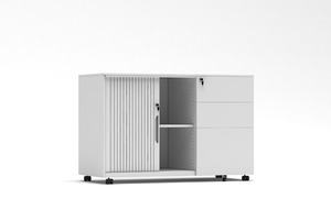 ארגז מגירות משולב ארונית מתכת (ללא כרית מרופדת ) - 3 תאים - צבע לבן -H600*W900*D450 מיליון כסאות