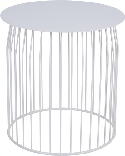 רודי L שולחן אירוח מתכת עיצוב פסים קוטר 48 גובה 50 ס