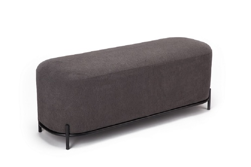 בארי קוביית המתנה תלת 40*120 סמ גובה 45 סמ ריפוד צהוב חרדל בסיס מתכת שחור