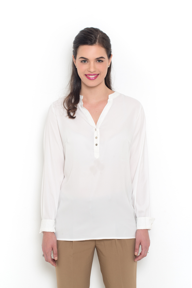 חולצת נשים עם צווארון סיני