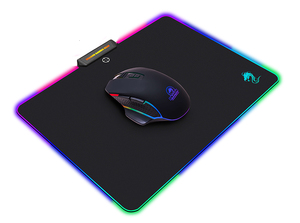 משטח קשיח מקצועי לעכבר - DRAGON GAMING METALIC RGB HARD MOUSE PAD