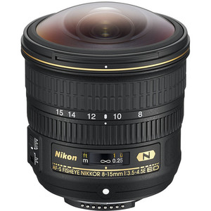 ‏Nikon AF-S Fisheye 8-15mm /3.5-4.5E ED עדשה ניקון