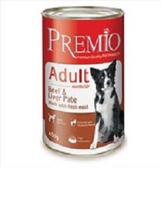 פרמיו שימורי פטה לכלב-בוגר בקר וכבד 400 ג'