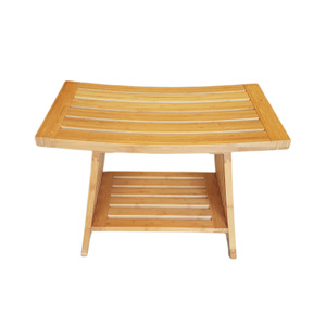 ספסל ST-22 עץ במבוק - 60x35x45 ס"מ