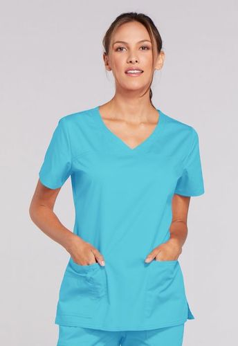 טוניקת נשים צווארון V <br> מגוון צבעים לבחירה