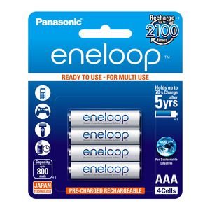 Eneloop 2 Hour Quick Charge 4x AAA Batteries