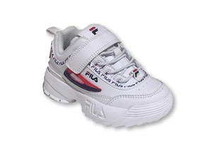 נעלי פילה דיסרפטור לילדים בצבע לבן FILA Disruptor II in white