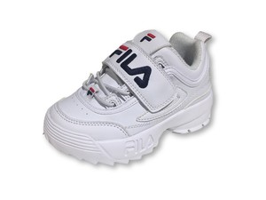 נעלי פילה דיסרפטור לילדים בצבע לבן FILA Disruptor II in white