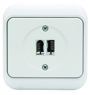 בית תקע לטלפון כפול