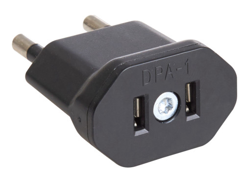 מתאם ננעל אמריקאי לדו-פיני דגם DPA-1 שחור