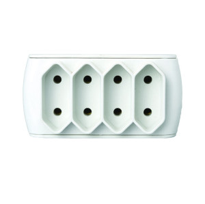 מפצל ל-4 בתי תקע דו פיניים