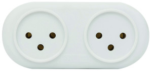 מפצל חשמל 2 שקעים  דגם DT-2 לבן