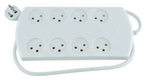 RKH-8 רב כח 8 שתי שורות ללא מפסק + כבל 1מטר