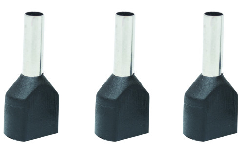 סופית מבודדת כפולה לחוטים בחתך 1.5 ממ”ר (שחור)