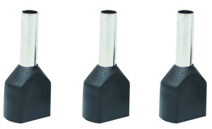 סופית מבודדת כפולה לחוטים בחתך 1.5 ממ”ר (שחור)