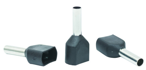 סופית מבודדת כפולה לחוטים בחתך 1.5 ממ”ר (שחור)