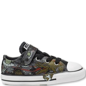 נעלי אולסטאר מעוצבים לתינוקות , דינוזאור , Chuck Taylor All Star Interstellar Dinos Hook and Loop Low Top