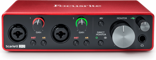 כרטיס קול - Focusrite Scarlett 2i2 G3