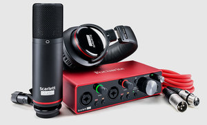 חבילת אולפן - Focusrite Scarlett 2i2 Studio G3