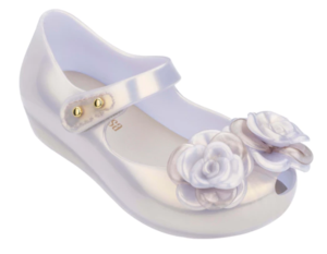 נעלי מיני מליסה פרחים בצבע לבן Mini Melissa Ultragirl Flower