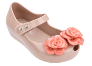 נעלי מיני מליסה פרחים בצבע גוף  Mini Melissa Ultragirl Flower