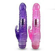 ויברטור סיליקון ג'ל עם בליטה לחיכוך הדגדגן