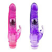 ויברטור סיליקון ג'ל עם בליטה לחיכוך הדגדגן