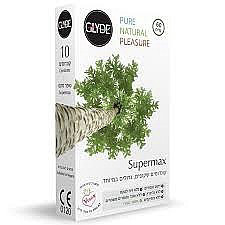 10 קונדומים טבעיים %  GLYDE SUPERMAX 100
